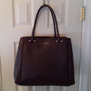 Kate Spade Charles Street Reis Large Pebbled Leather Purse, soft aubergine